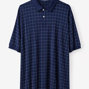 Ralph Lauren Navy Grid Polo Shirt
